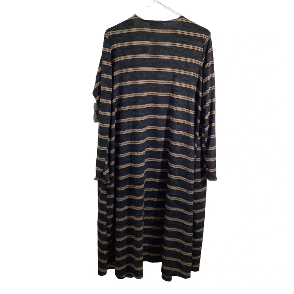 Lularoe Stripe Open Front Long Cardigan